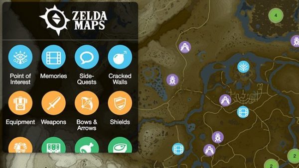 legend of zelda breath of the wild map interactive