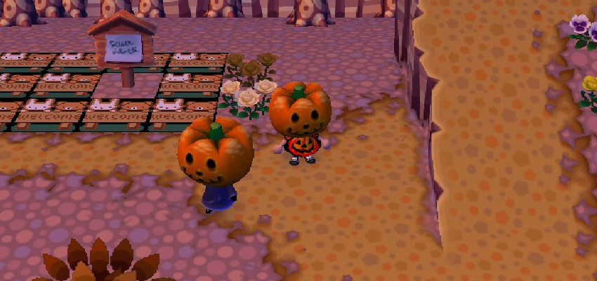 animal crossing halloween chasing