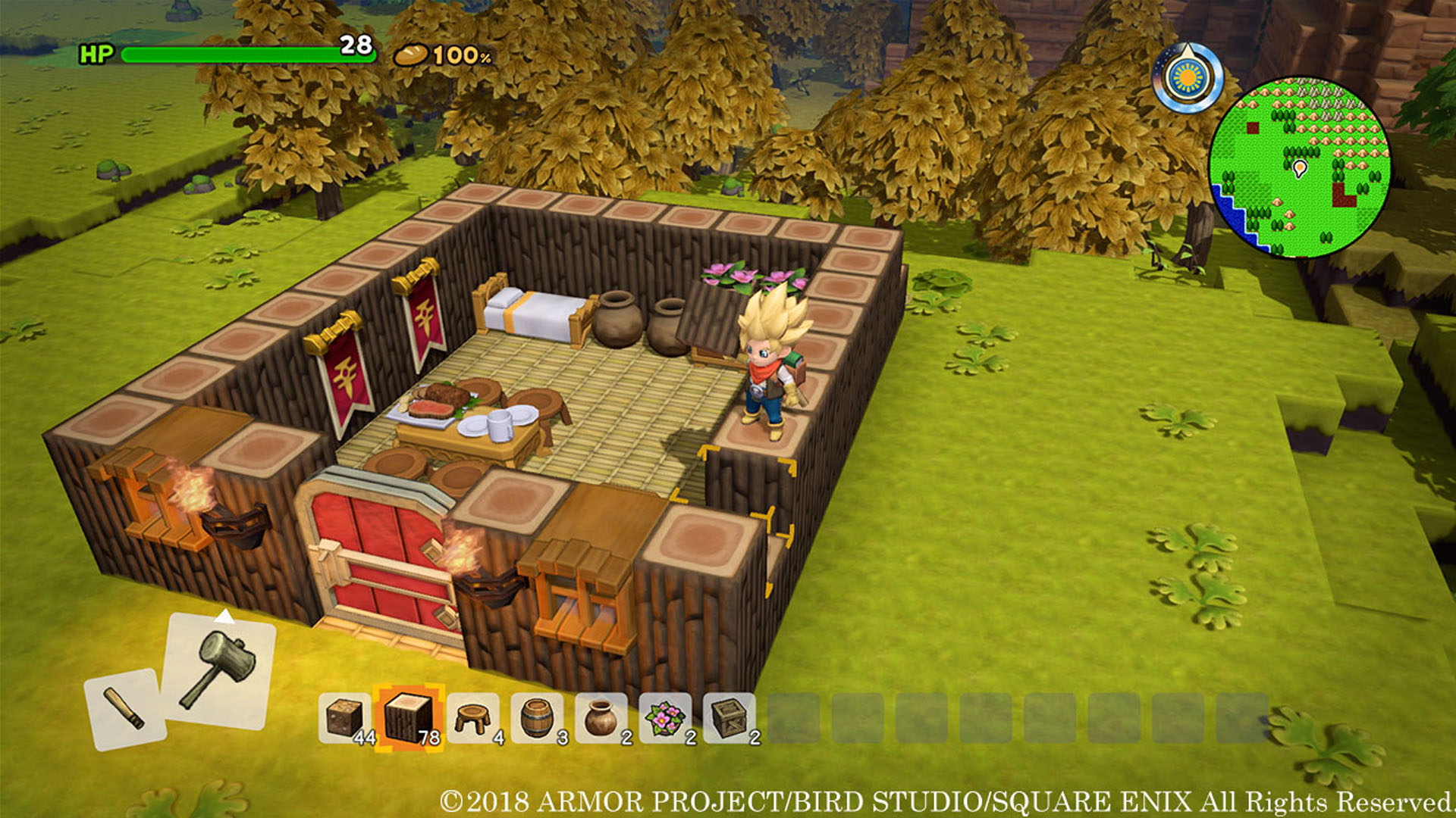 Dragon Quest Builders 2 Mushroom Kitchen Dining Room