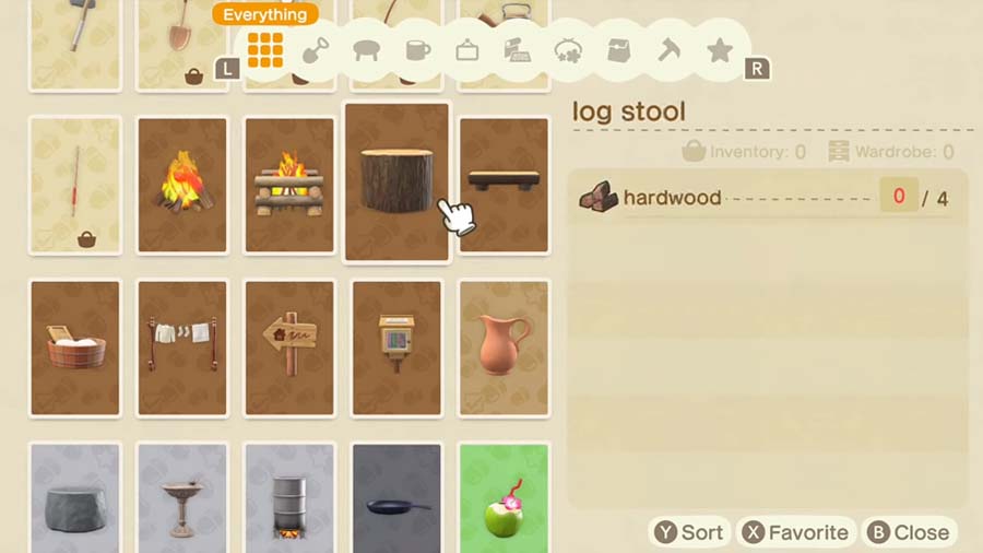 Animal Crossing New Horizons Crafting