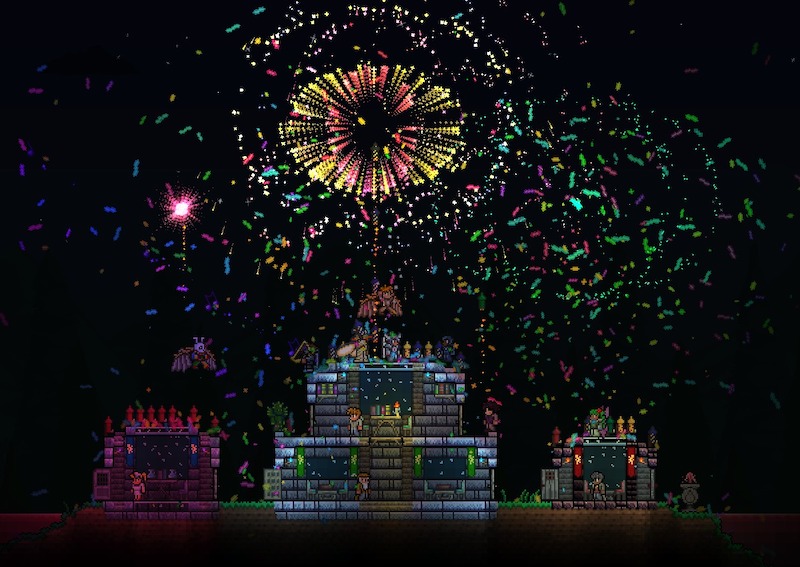 Terraria Journey S End Release Date Announced MyPotatoGames   Terraria Fireworks 