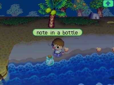  animal crossing wild world notes bottles